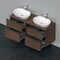 Duravit Waschtischunterbau D-NEO 644x1400x550mm 4 Schubk Be beids NB dkl