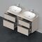 Duravit Waschtischunterbau D-NEO 644x1400x550mm 4 Schubk Be beids taupe
