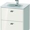 Duravit Waschtischunterbau BRIOSO 555x520x419mm Griffe chr weiß hochglanz