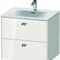 Duravit Waschtischunterbau BRIOSO Griffe chr 555x620x479mm weiß hochglanz