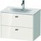 Duravit Waschtischunterbau BRIOSO Griffe chr 555x720x479mm weiß hochglanz