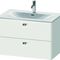 Duravit Waschtischunterbau BRIOSO Griffe chrom 555x820x479mm weiß matt