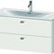 Duravit Waschtischunterbau BRIOSO Griffe chrom 555x1020x479mm weiß matt