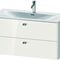 Duravit Waschtischunterbau BRIOSO Griffe chr 555x1020x479mm weiß hochglanz