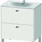 Duravit Waschtischunterbau BRIOSO Griffe chrom 685x720x479mm weiß matt