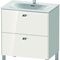 Duravit Waschtischunterbau BRIOSO Griffe chr 685x720x479mm weiß hochglanz
