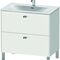 Duravit Waschtischunterbau BRIOSO Griffe chrom 685x820x479mm weiß matt