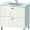 Duravit Waschtischunterbau BRIOSO Griffe chr 685x820x479mm weiß hochglanz