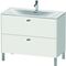 Duravit Waschtischunterbau BRIOSO Griffe chrom 685x1020x479mm weiß matt