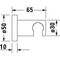 Duravit Brausehalter runde Rosette schwarz matt