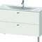 Duravit Waschtischunterbau BRIOSO Griffe chrom 685x1220x479mm weiß matt
