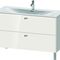 Duravit Waschtischunterbau BRIOSO Griffe chr 685x1220x479mm weiß hochglanz