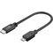 USB 2.0 Kabel USB-C™ auf Micro-B 2.0, Schwarz, 0.2m- VPE: 1