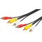 Composite Audio-Video-Anschlusskabel, 3x Cinch mit RG59-Videoleitung, 1.5m- VPE: 1