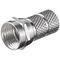 Aufdreh-F-Stecker 6,5 mm, Zink- VPE: 100