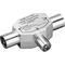Koax-T-Adapter: doppelt Koax-Buchse > Koax-Stecker- VPE: 10