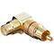 Cinch-Adapter 90°, Goldausführung, rot, Rot- VPE: 10