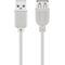 USB 2.0 Hi-Speed-Verlängerungskabel, grau, 5m- VPE: 10