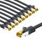 RJ45-Patchkabel CAT 6A S/FTP (PiMF), 500 MHz mit CAT 7 Rohkabel, 5 m, schwarz, 10er-Set, 5m- VPE: 1