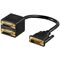 DVI-Adapterkabel, vergoldet, 0.1m- VPE: 1