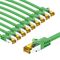 RJ45-Patchkabel CAT 6A S/FTP (PiMF), 500 MHz mit CAT 7 Rohkabel, 2 m, grün, 10er-Set, 2m- VPE: 1