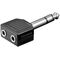 Kopfhörer-Adapter, AUX-Klinke 6,35 mm zu 2x 3,5 mm- VPE: 10