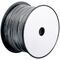 Telefonflachkabel 6-adrig, 100 m Rolle, AWG 30, CU (Kupfer), Schwarz- VPE: 1