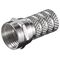Aufdreh-F-Stecker 4,0 mm, Zink- VPE: 100