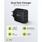 USB-C™ PD GaN Dual-Schnellladegerät (65 W) schwarz, schwarz- VPE: 1