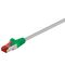 CAT 6 Crossover-Patchkabel, S/FTP (PiMF), grau, grün, 5m- VPE: 1