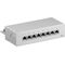 CAT 6 Mini/Desktop Patch Panel, 8 Port, (1 HE), Grau- VPE: 1