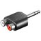 Cinch Adapter, stereo Buchse zu AUX Klinke 6,35 mm Stecker, Klinke6,35mmBuchse(3-Pin,stereo)- VPE: 10
