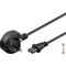 UK-Netzanschlusskabel, 1,5 m, Schwarz, (2*0,75 mm²), 1.5m- VPE: 1