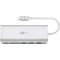 USB-C™-Multiport-Adapter auf HDMI™ 4K @ 30 Hz, USB, Cardreader, RJ45, PD, Alu, silber- VPE: 1