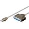 USB-Druckerkabel, Transparent, 1.5m- VPE: 1