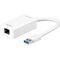 USB-A-Ethernet-Adapter, weiß, RJ45-Buchse(8P2C)- VPE: 1