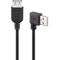 USB 2.0 Hi-Speed-Verlängerungskabel 90°, schwarz, 0.3m- VPE: 1