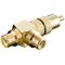 Cinch-Y-Adapter, Stecker zu 2x Buchse, Goldausführung, schwarz, Schwarz- VPE: 1