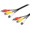 Composite Audio-Video-Verbindungskabel, 3x Cinch, 3m- VPE: 1