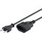 Verlängerungskabel Eurostecker, 5 m , schwarz, (2*0,75 mm²), 5m- VPE: 1