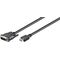 DVI-D/HDMI™-Kabel, vernickelt, 5m- VPE: 1