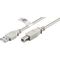 USB 2.0 Hi-Speed-Kabel mit USB-Zertifikat, grau, 3m- VPE: 1