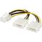 PC Grafikkarten-Stromkabel/Stromadapter, PCI-E/PCI Express 6-Pin, 0.15m- VPE: 1