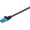 CAT 6A Patchkabel, U/UTP, schwarz, 0.25m- VPE: 1