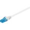 CAT 6A Patchkabel, U/UTP, weiß, 0.5m- VPE: 1