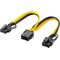 Netzteil-Kabel 8-Pin-Buchse auf Dual 6+2-Stecker für PCIe- VPE: 1