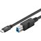 USB 3.0 Kabel USB-C™ auf B, schwarz, 1m- VPE: 1