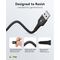 Lightning auf USB-A Supersoftes Textilkabel mit Metallsteckern, 0,5 m, 0.5m- VPE: 1
