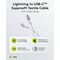 Lightning auf USB-C™ Supersoftes Textilkabel mit Metallsteckern, 0,5 m, 0.5m- VPE: 1