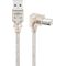 USB 2.0 Hi-Speed-Kabel 90°, transparent, 0.5m- VPE: 1